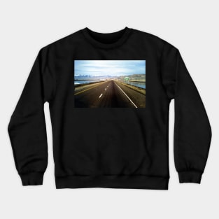 Bonneville Speedway 2 Miles to go, exit 4 straight ahead Crewneck Sweatshirt